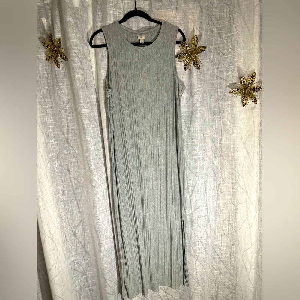A New Day Gray Sleeveless Sheath Maxi Dress Size M NWT